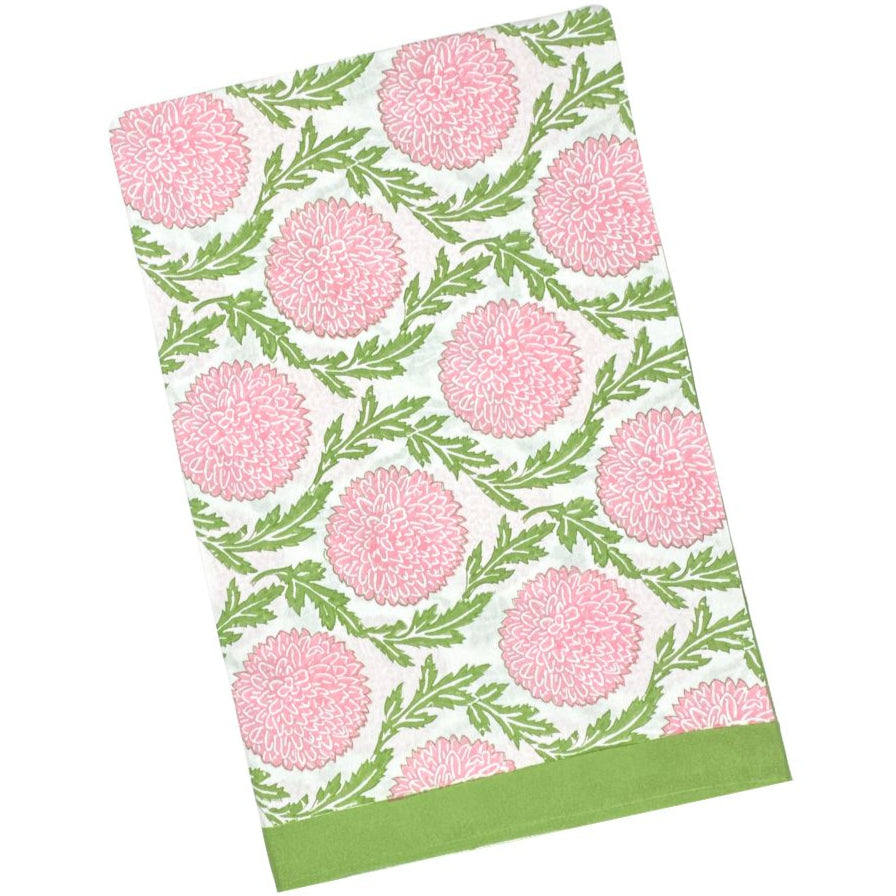 Pink and Green, Flowers & Vines - Tablecloth – Wheaton Whaley Home