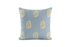 Blue striped pillow cover with persimmons