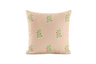 Peach striped pillow with persimmons