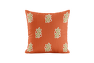Decorative pillow orange stripes and persimmons