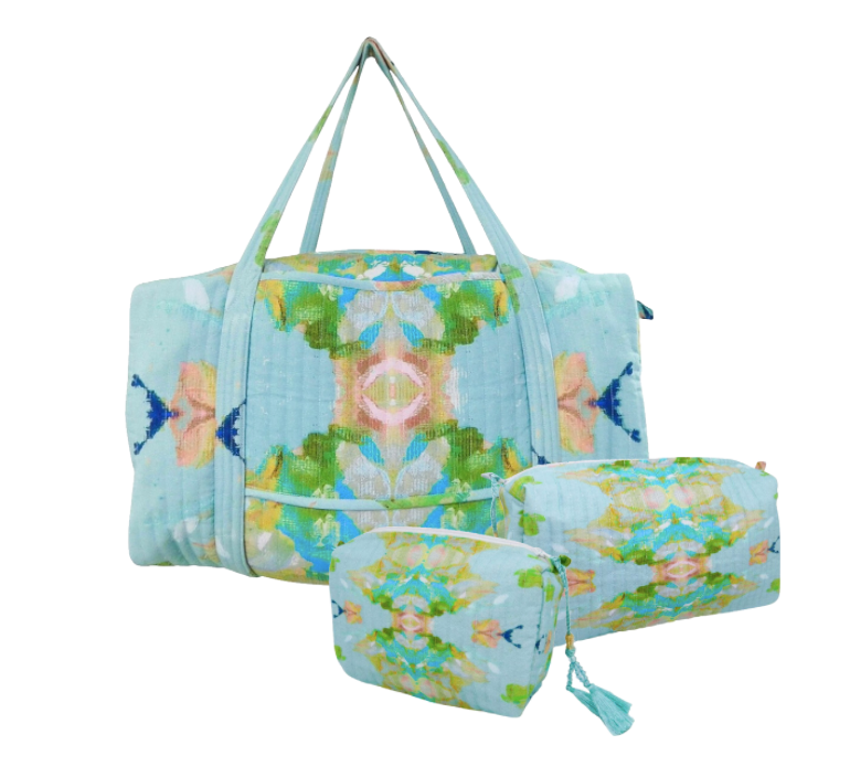 Laura Park Stained Glass Blue Travel Set