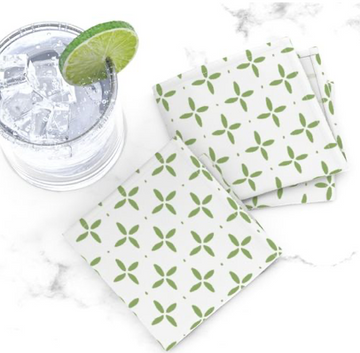 Folly in Moss Cocktail Napkin - set of 4