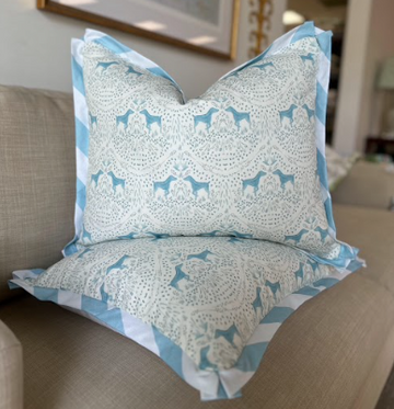 WWH Fave - Kristen Leigh's Dixie in Blue with Carlisle Wide in Sanctuary flange