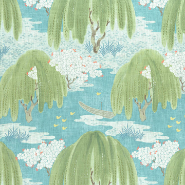Willow Tree in Turquoise by Thibaut