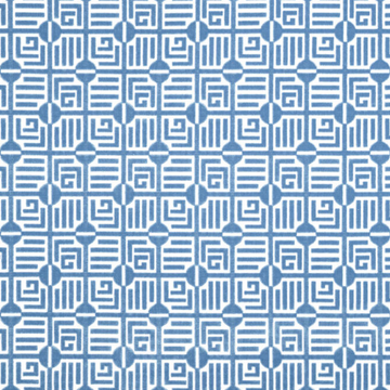 Labyrinth Velvet in Blue by Thibaut