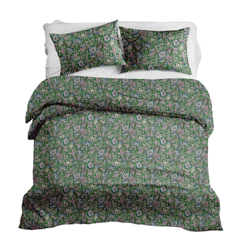 Abigail in Emerald & Orchid Duvet Cover