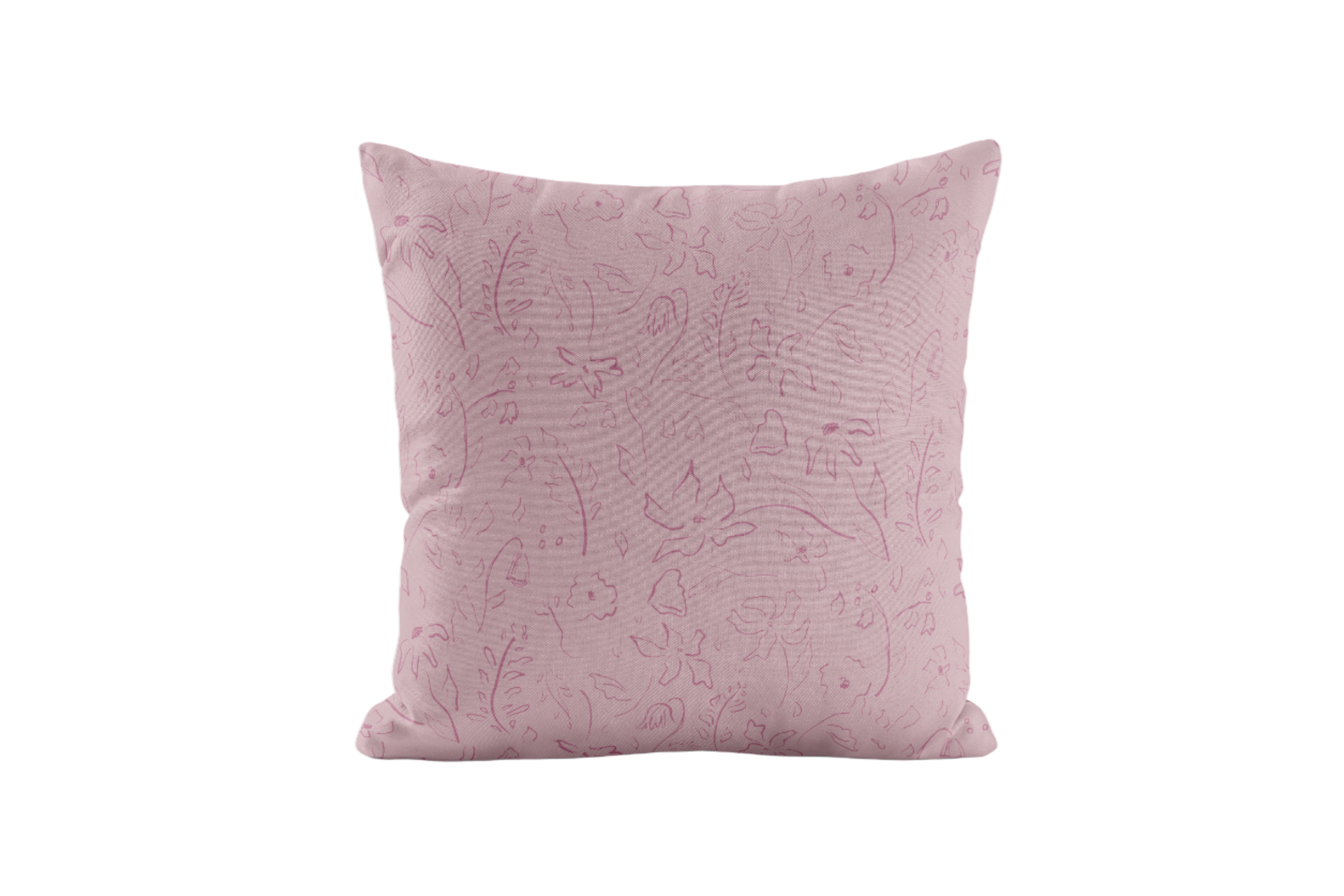 Whimsical, floral pillow cover in lavender 