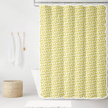 Greenville Small In Eloise & Daffodil Scalloped Edge Shower Curtain