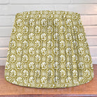Floral block print lampshade in mustard color