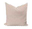 Star patterned pillow cover in red, blue and beige