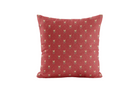 Trellis patterned pillow cover in red