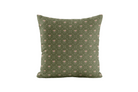 Floral trellis patterned green pillow