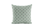 Pale blue trellis patterned pillow cover