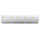 blue striped floral bolster