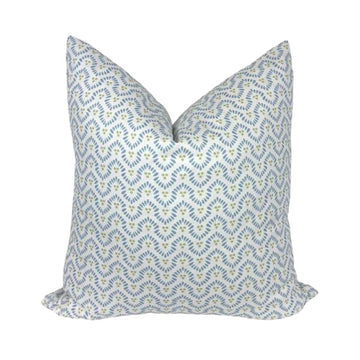 Wynford in Soft Blue on White by Thibaut