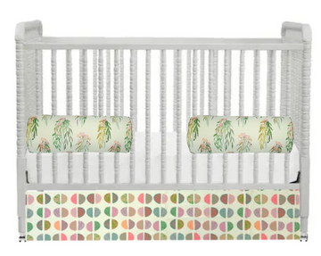Green crib skirt sales