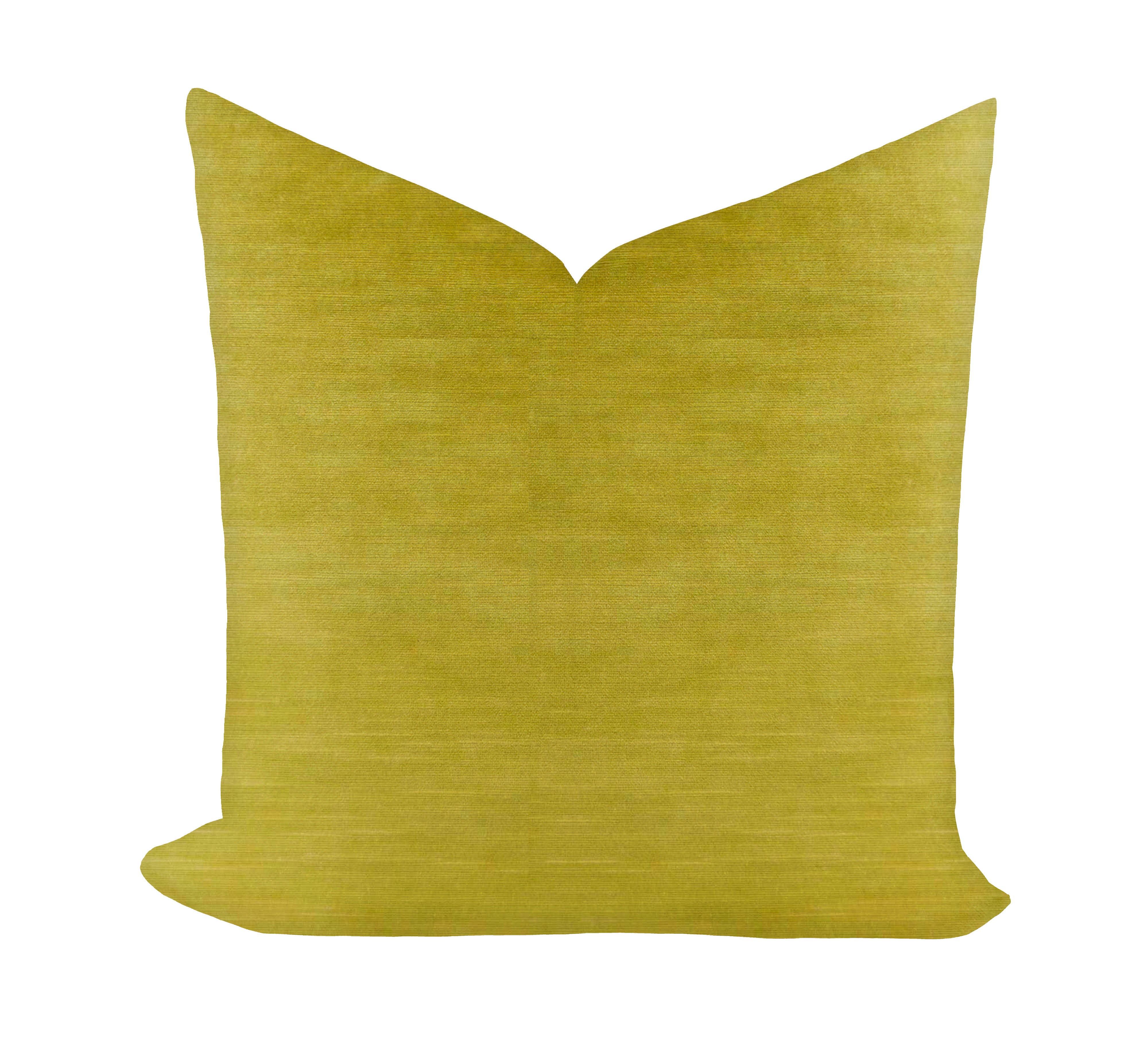 Wheaton Whaley Home Fabricut Velvet in Chartreuse Pillow Cover