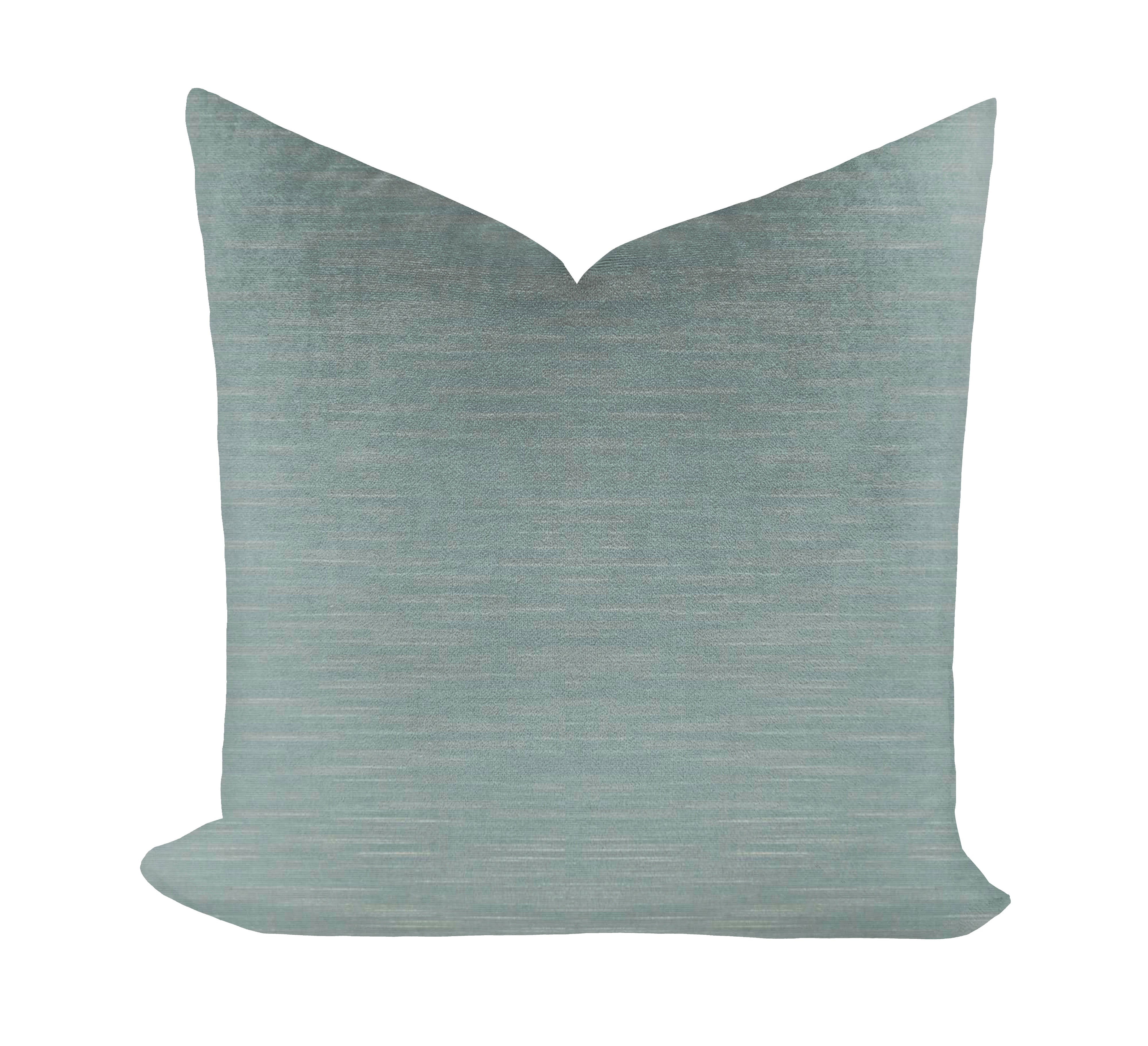 Wheaton Whaley Home Fabricut Velvet in Aqua Pillow Cover