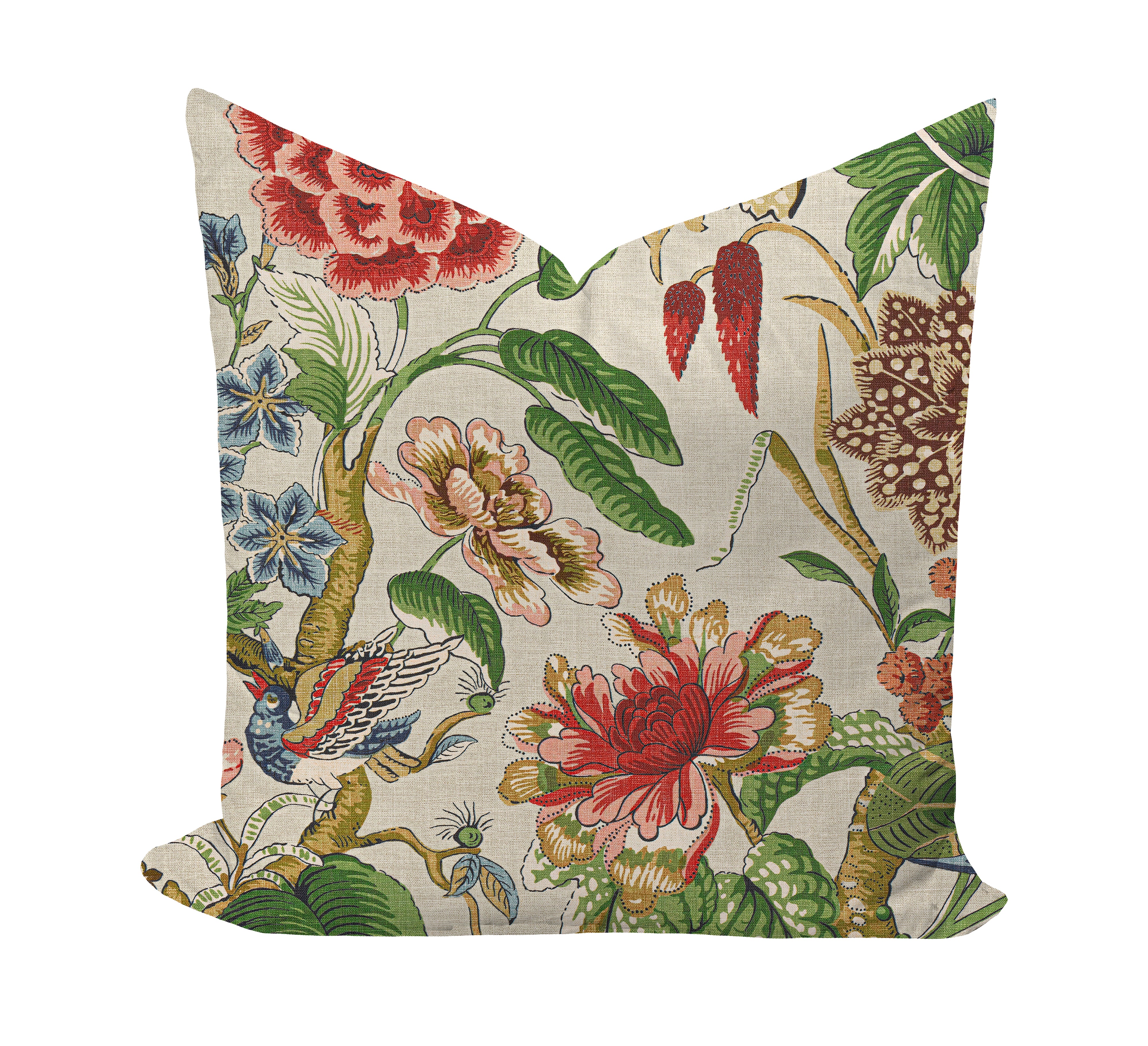 Wheaton Whaley Home Hill Garden in Flax by Thibaut Pillow Cover
