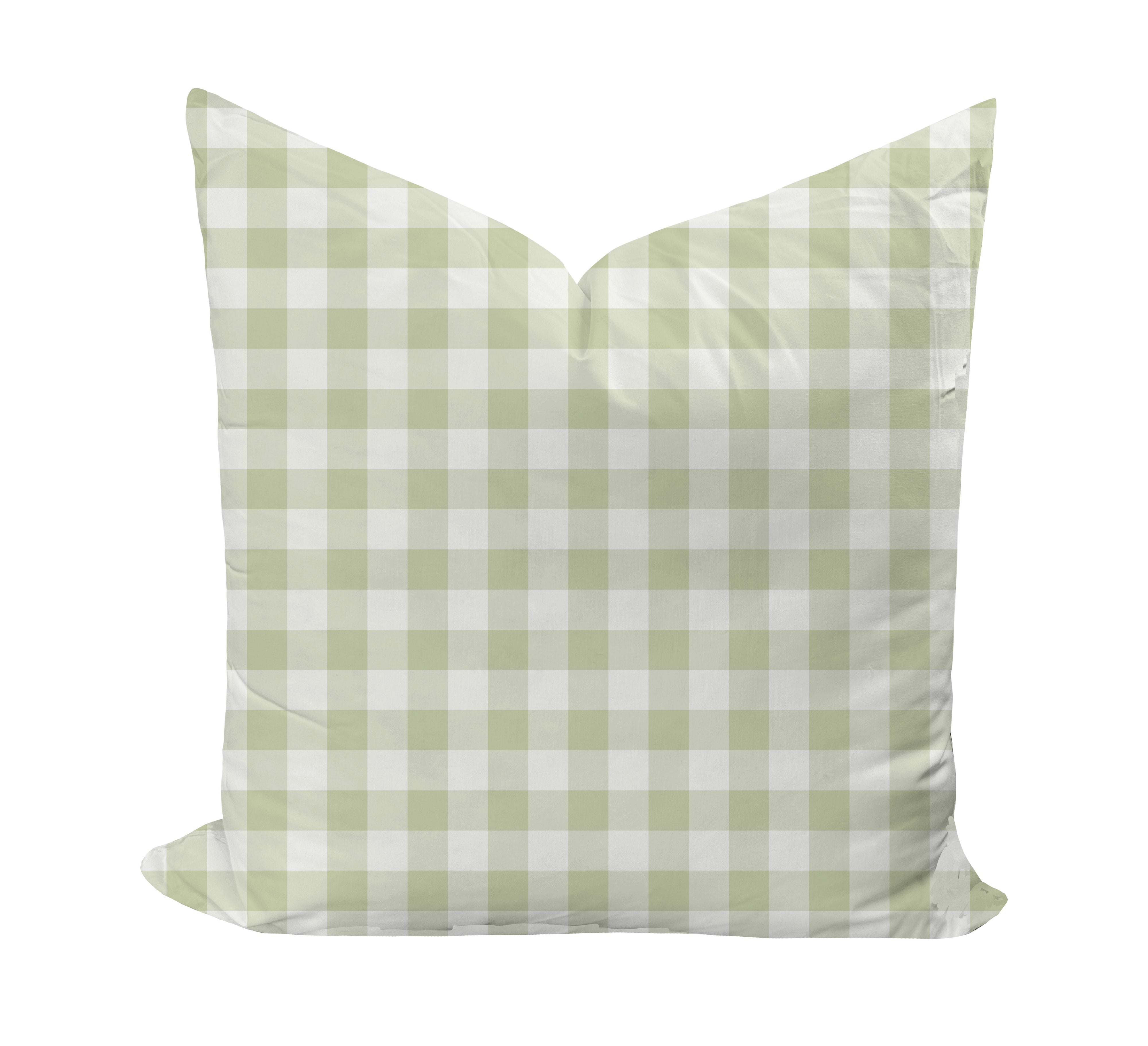 Wheaton Whaley Home Iva Check in Celedon Pillow Cover