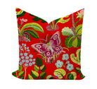 Wheaton Whaley Home Exotic Butterfly in Red by Schumacher Pillow Cover