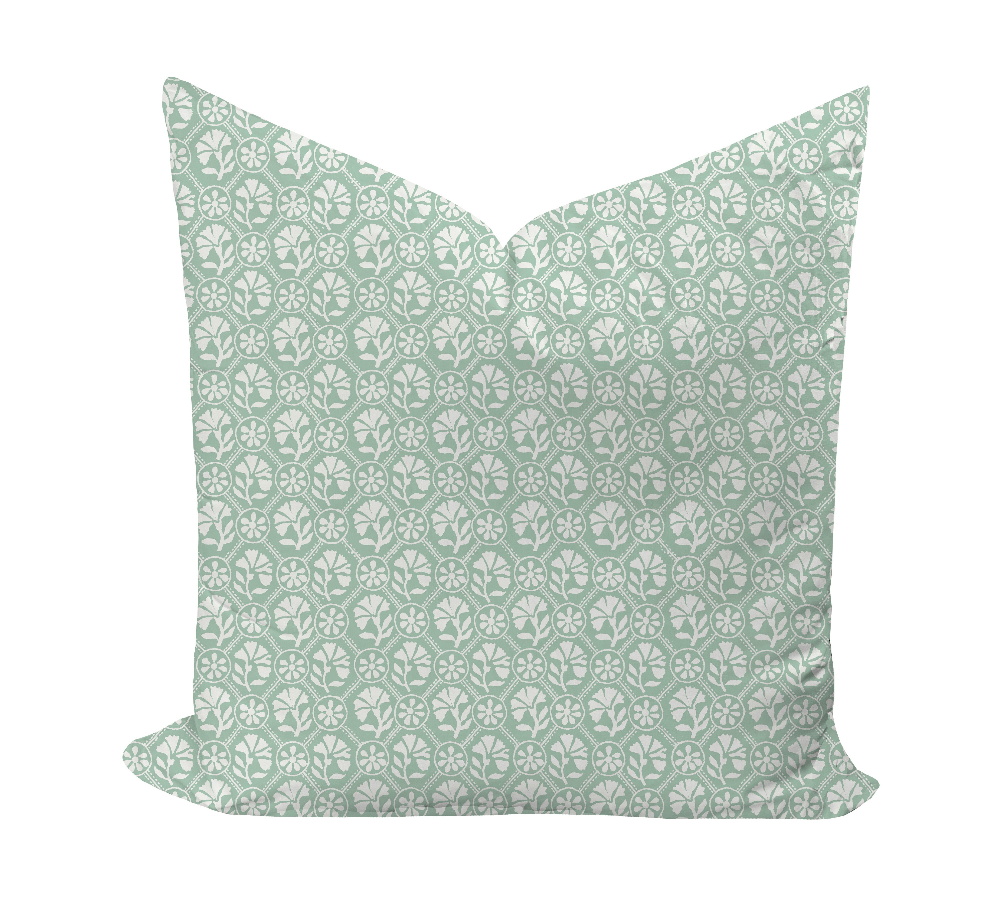Wheaton Whaley Home Sophie in Seafoam Reverse Pillow Cover