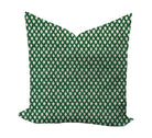 Block print pillow in green