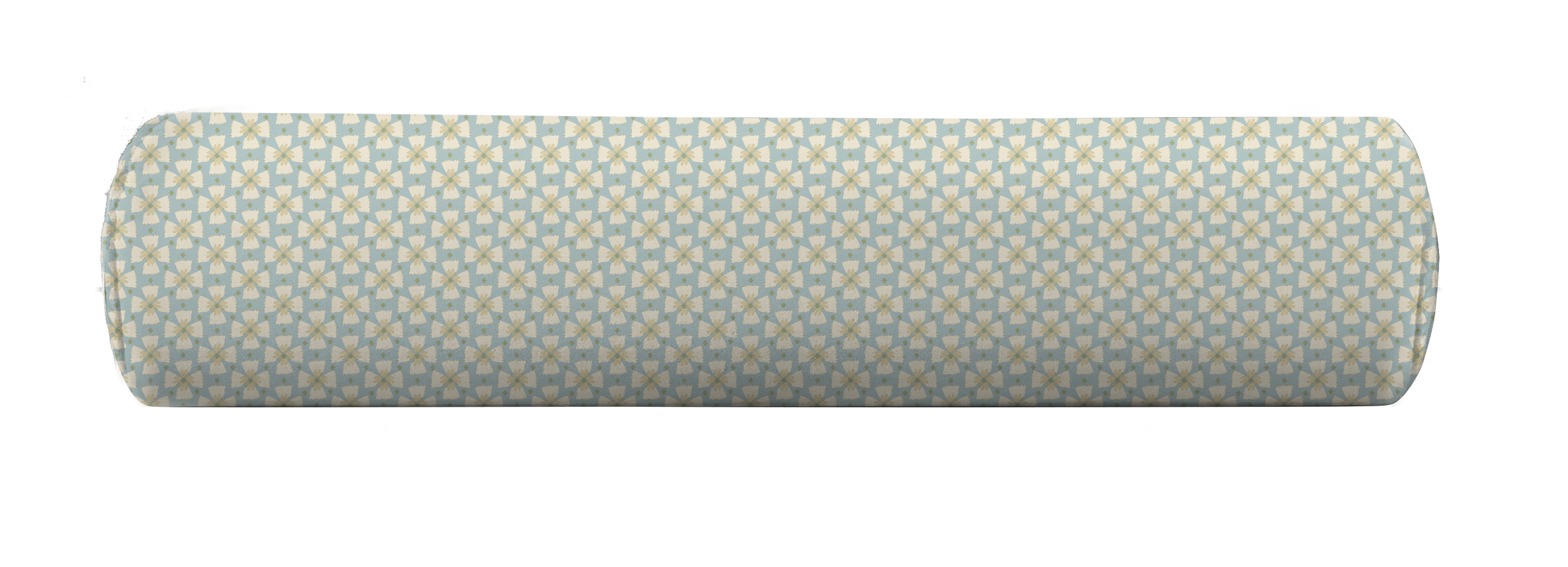 Bolster in blue and green floral print by Camilla Moss