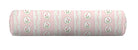 Bolster pillow cover featuring a pink and green floral pattern by Camilla Moss