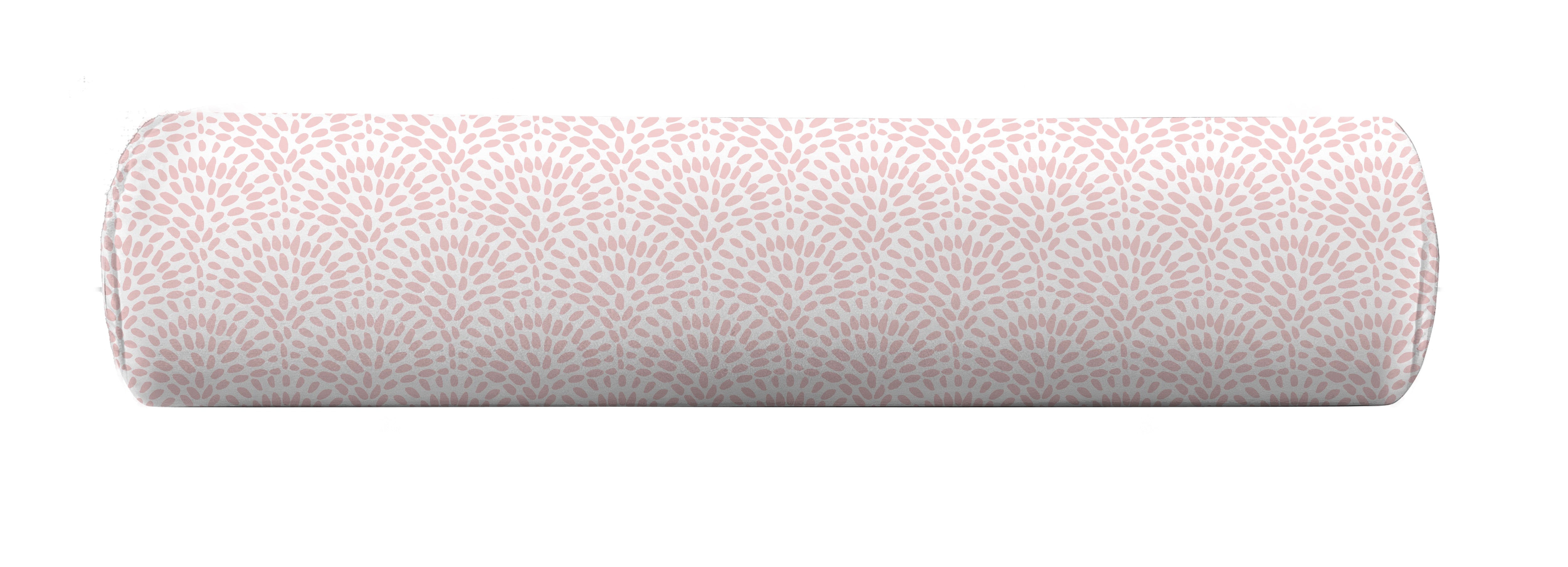 Bolster Pillow Cover in pink block print by Camilla Moss