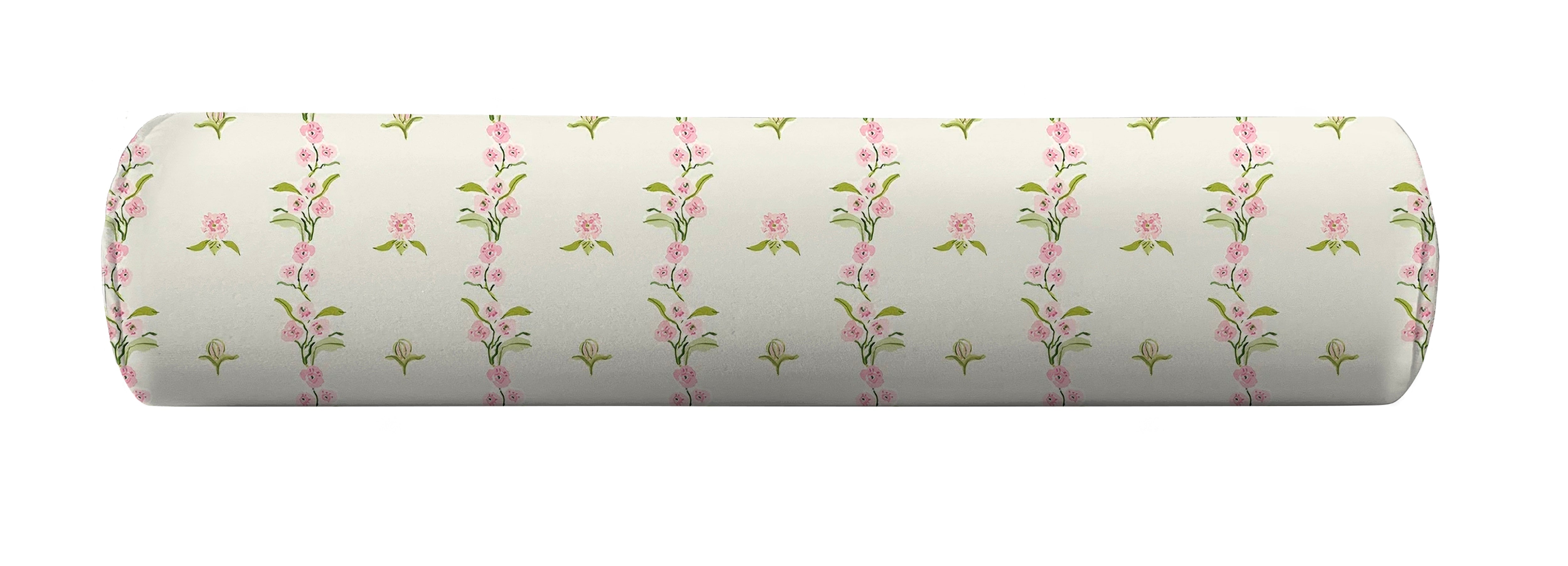Dainty floral bolster pillow cover by evelyn henson