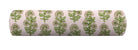Floral and striped bolster pillow cover in pink and green