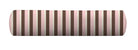 Pink and brown striped bolster pillow cover