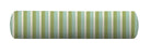 Seafoam and green striped bolster pillow cover