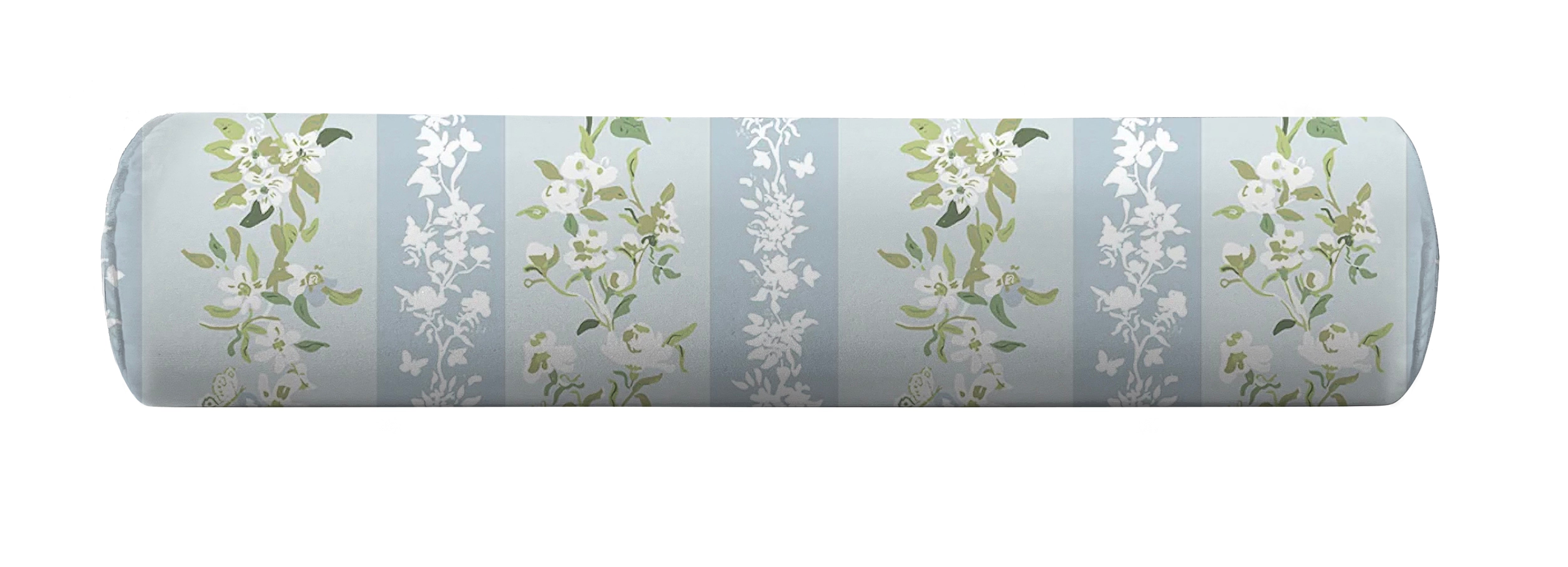 Blue floral bolsster pillow cover by evelyn henson