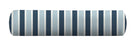 Navy blue and light blue striped bolster pillow cover