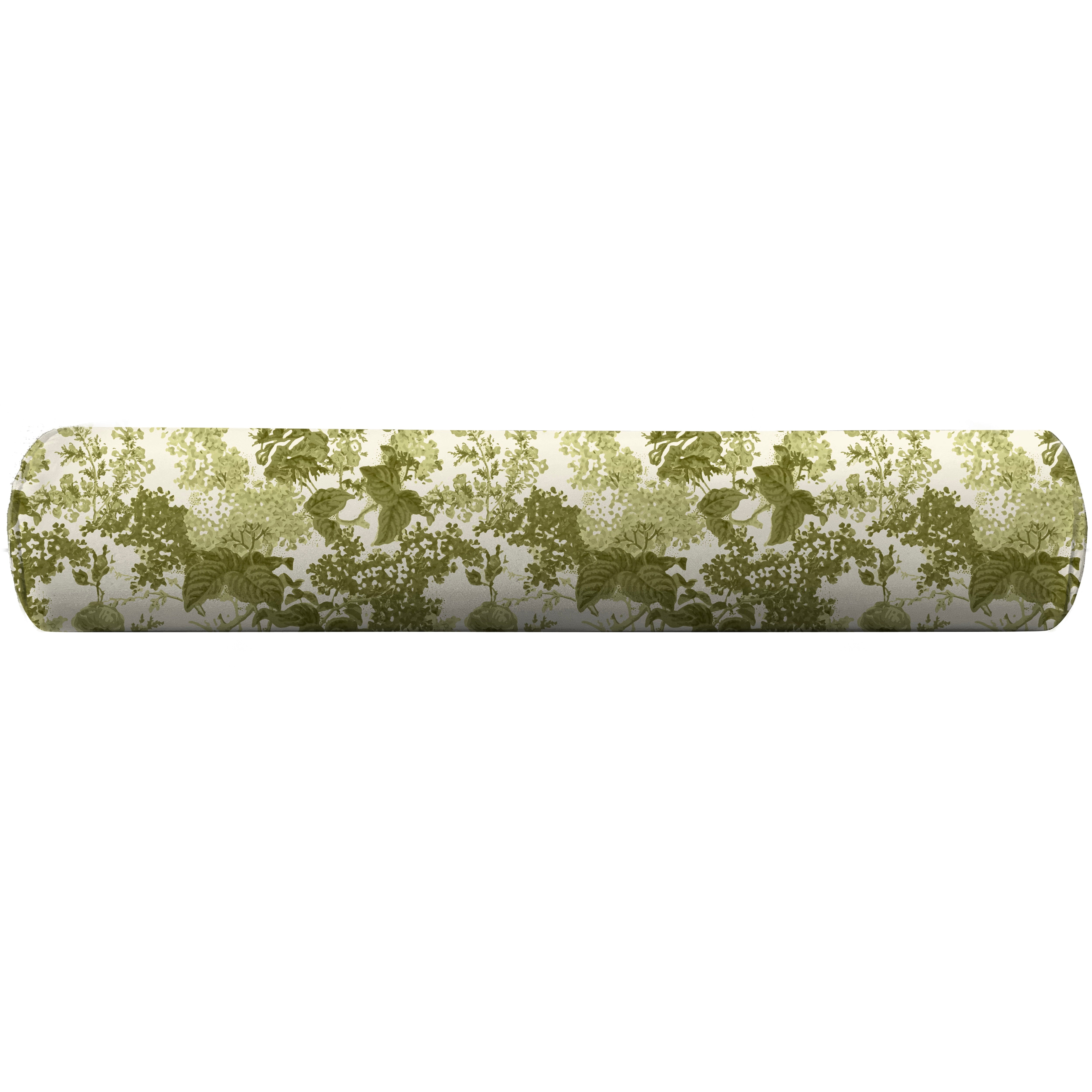 Green floral bolster cover