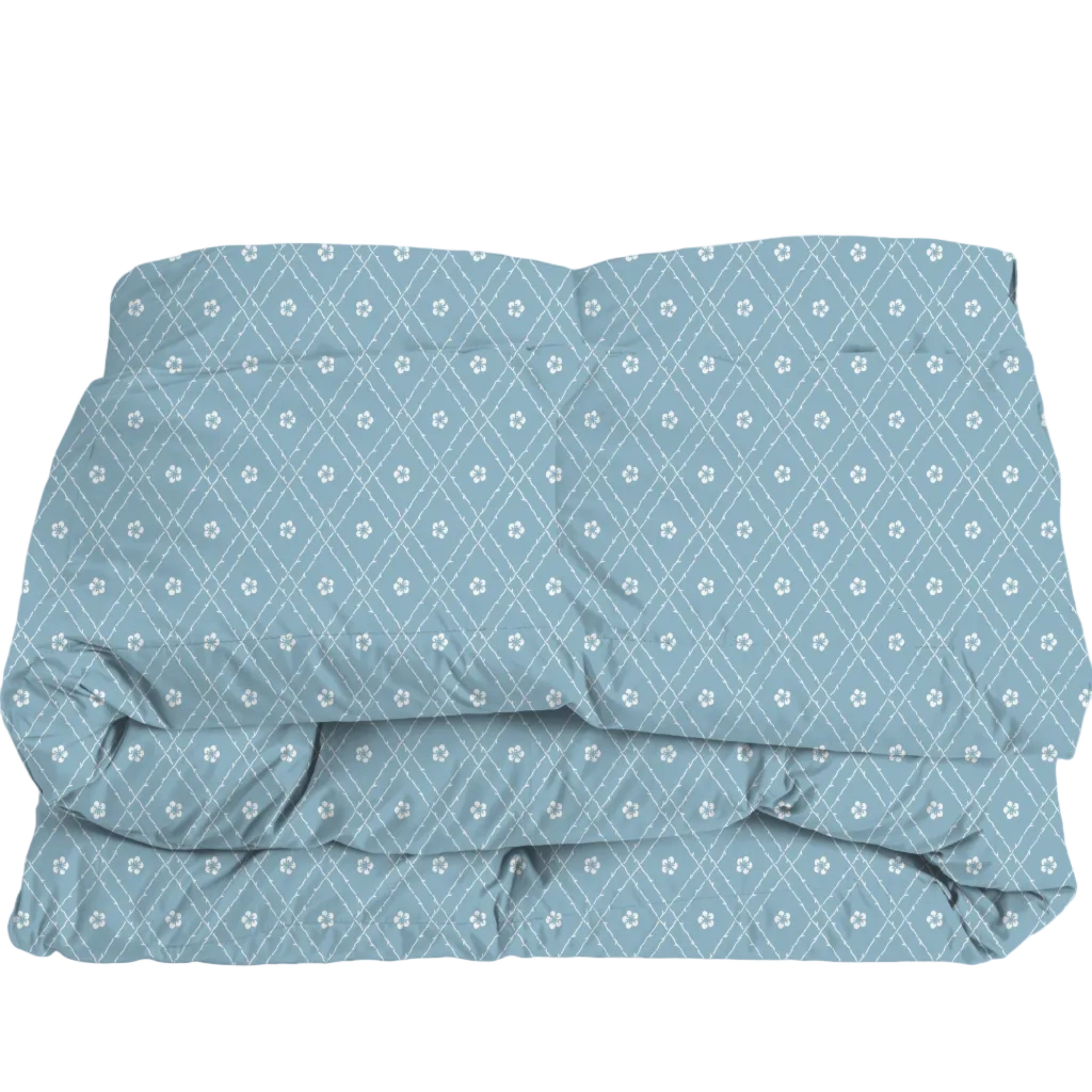 Blue floral comforter
