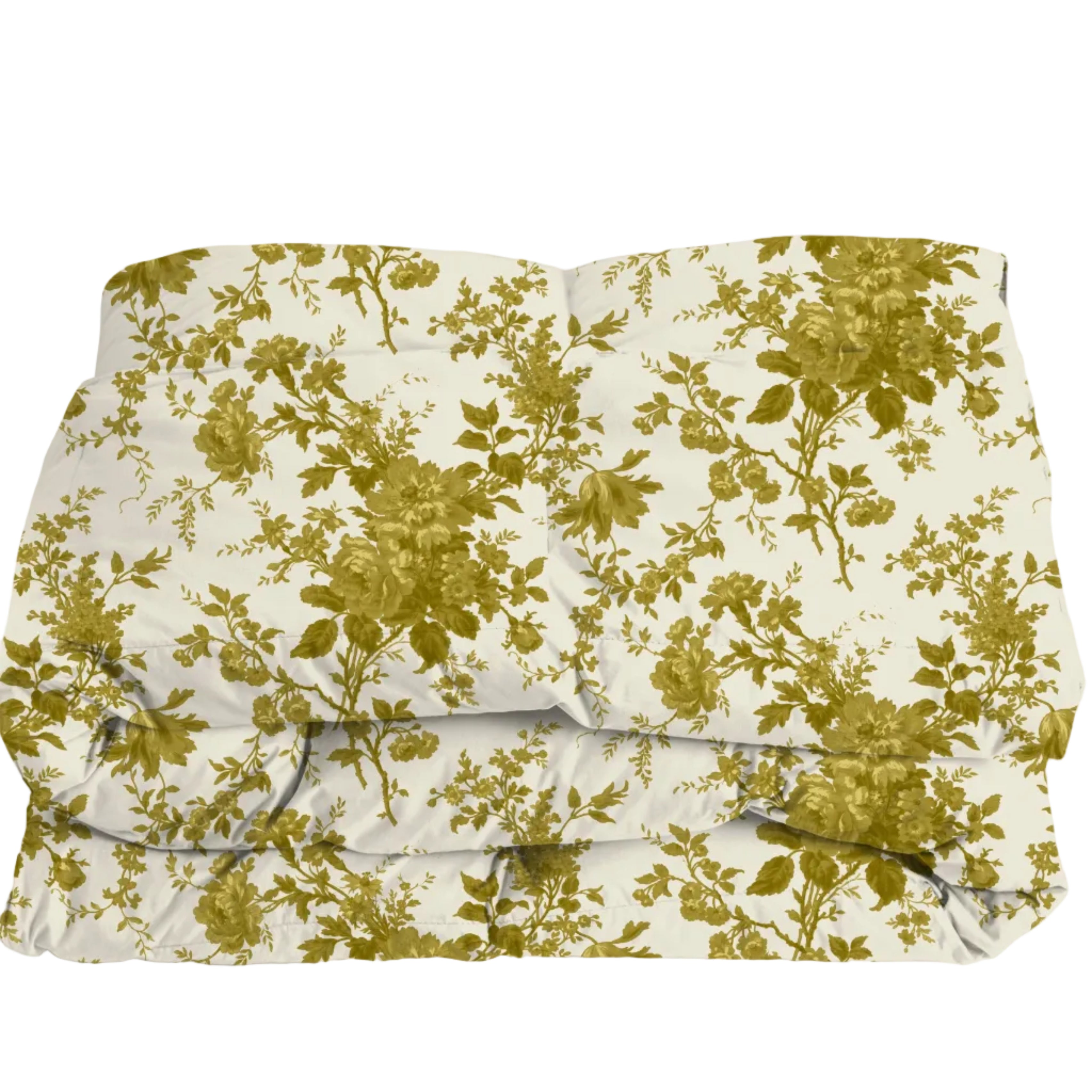 Yellow floral comforter