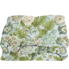 Floral comforter in green and blues