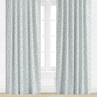 Floral drapes in light blue