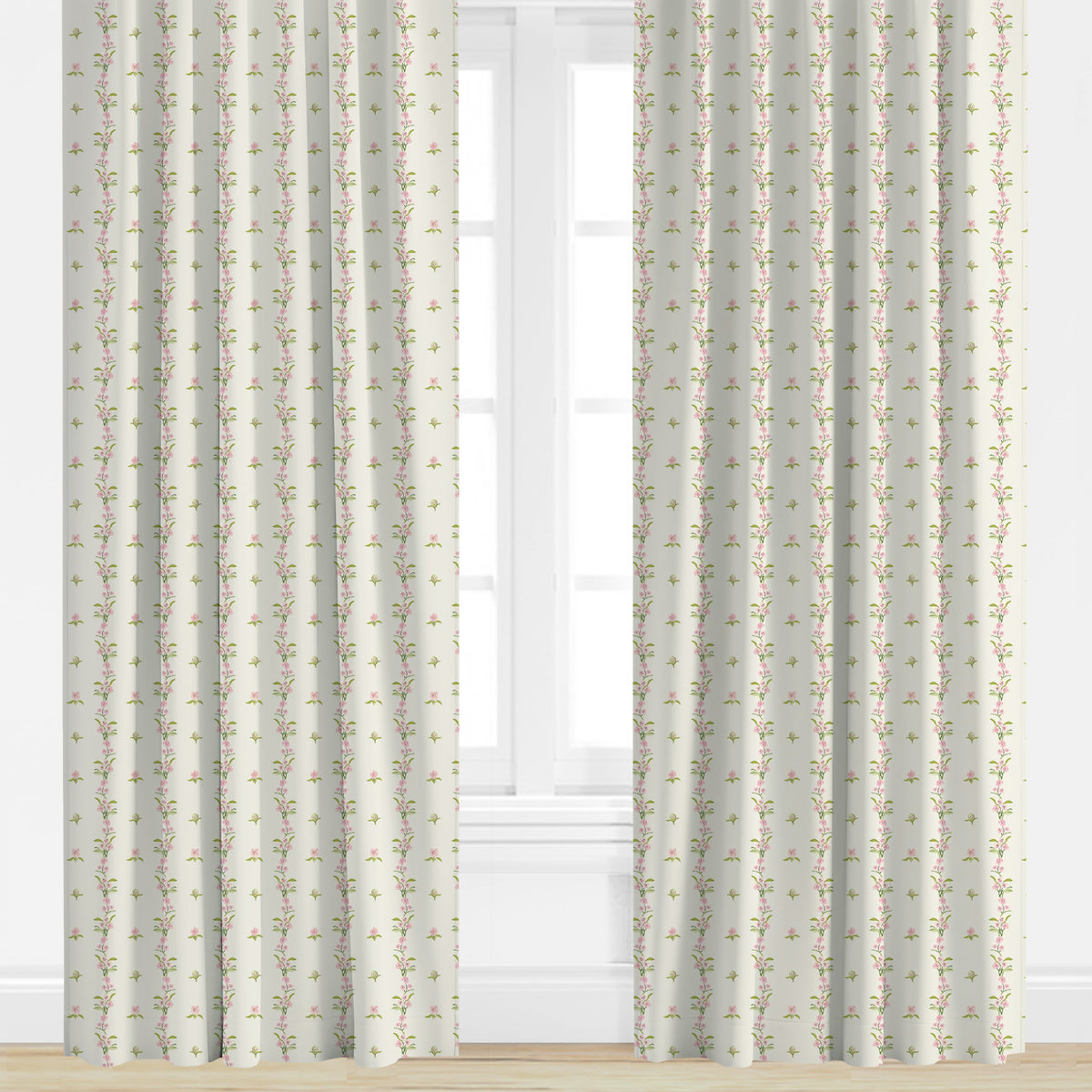 Dainty floral drapes by Evelyn Henson