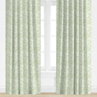 Green Coral Patterned Drapery Panel