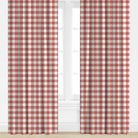 Red Checkered drapery panels