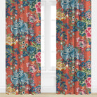 Peony Garden in Coral by Thibaut Drapery