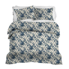 Navy blue floral duvet cover