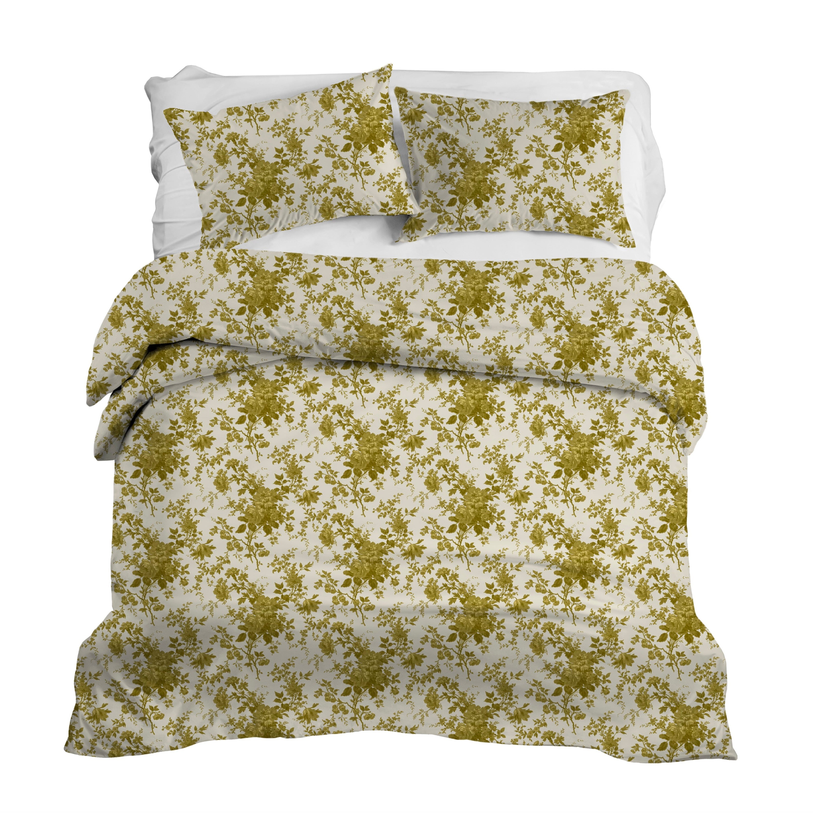 Yellow floral duvet cover