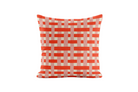 Red woven patterned pillow cover