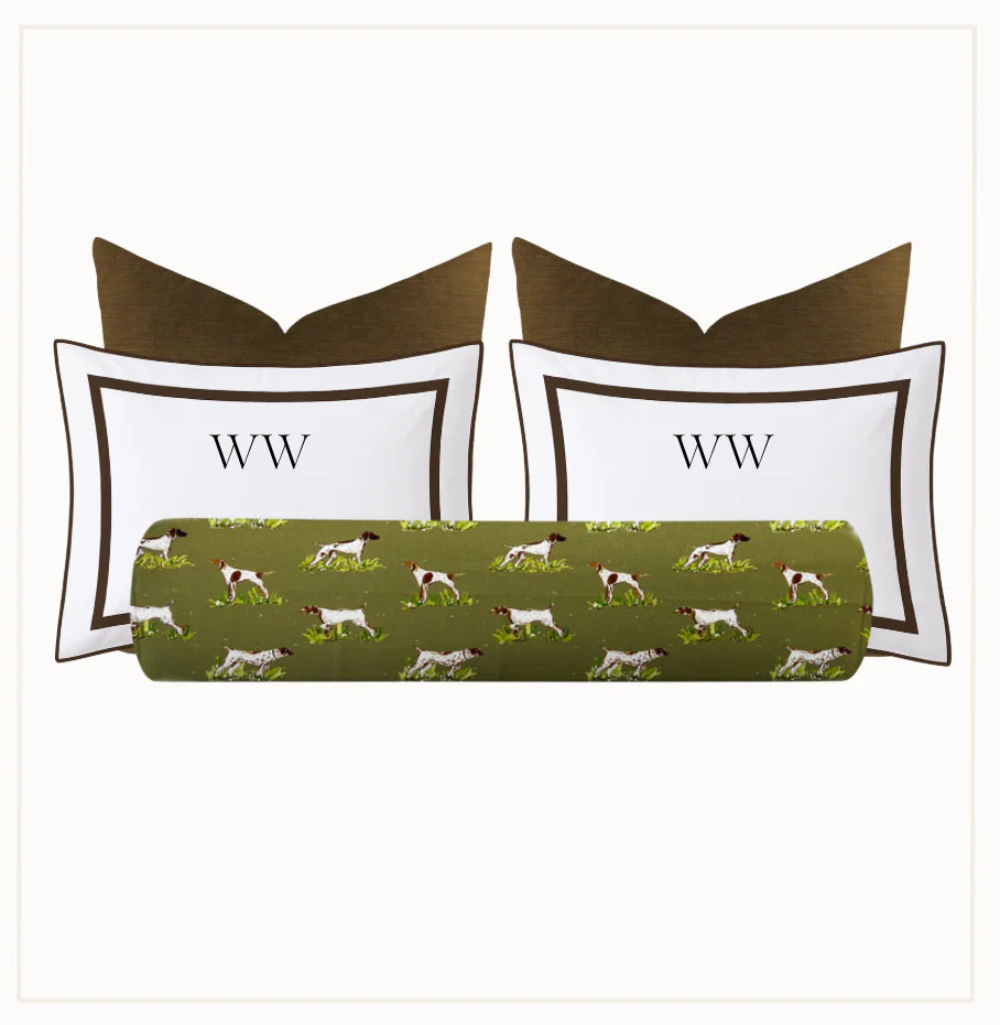 Hobbs in Olive + Strie Velvet