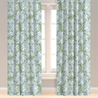 blue and green floral drapery